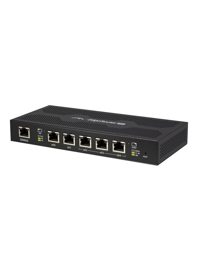 Ubiquiti Networks - EdgeRouter PoE Advanced Technology 5-Port Router (ERPOE-5) Black - Image 1