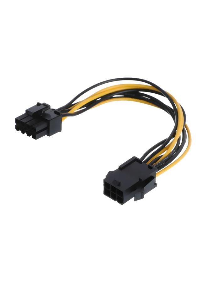 كيندكس كابل من ذكر بـ8 دبابيس إلى أنثى بـ6 دبابيس أسود/ أصفر - Image 2