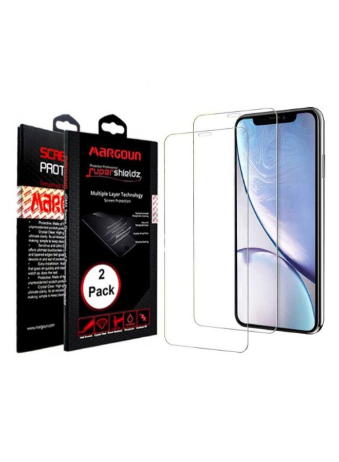 مارجون لاصقة حماية للشاشة من الزجاج المقوى لهاتف أبل آيفون 11 (عبوة من قطعتين) شفاف - Image 1