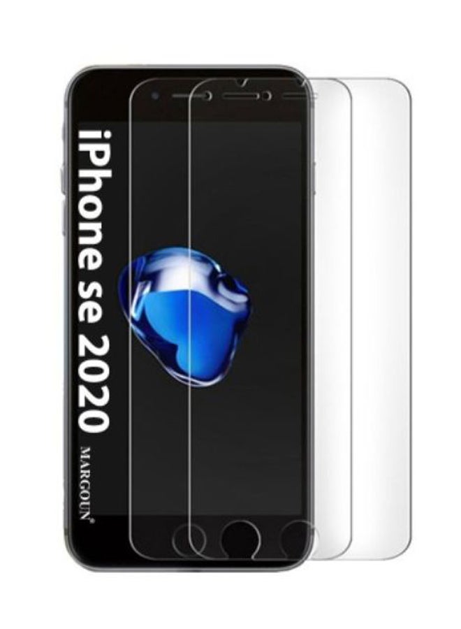 MARGOUN Pack Of 2 Tempered Glass Screen Protector For Apple iPhone SE (2020) Clear  - Image 2