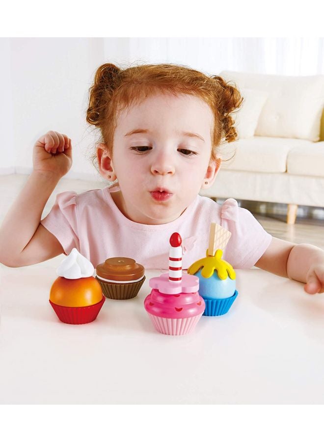 Hape 18-Piece Cupcakes Play Food Set E3157 - Image 4