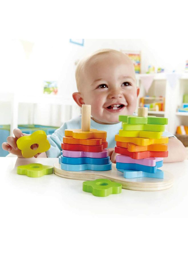 Hape - 19-Piece Double Rainbow Stacker Ring Set E0406 - Image 1
