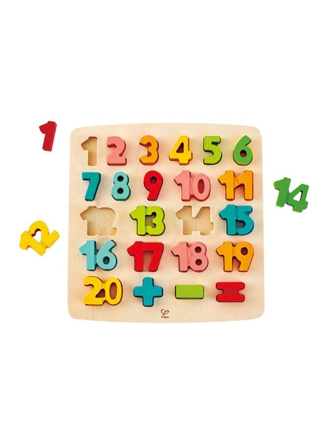 هيب لعبة أحجية بتصميم أرقام سميكة لتعليم الرياضيات مكونة من 24 قطعة متعدد الألوان - Image 1