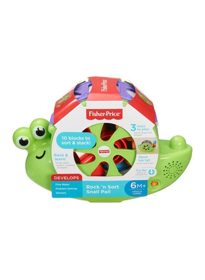 Fisher-Price - Rock n Sort Snail Pail Toy FHF73 - Image 1