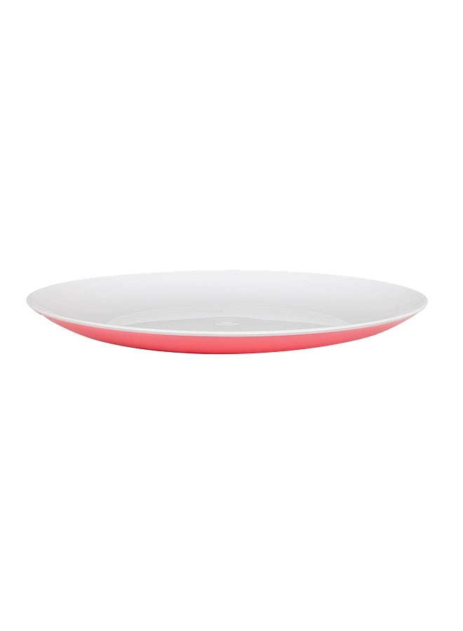 Grandi Home Glassy Plate Small Red 20centimeter