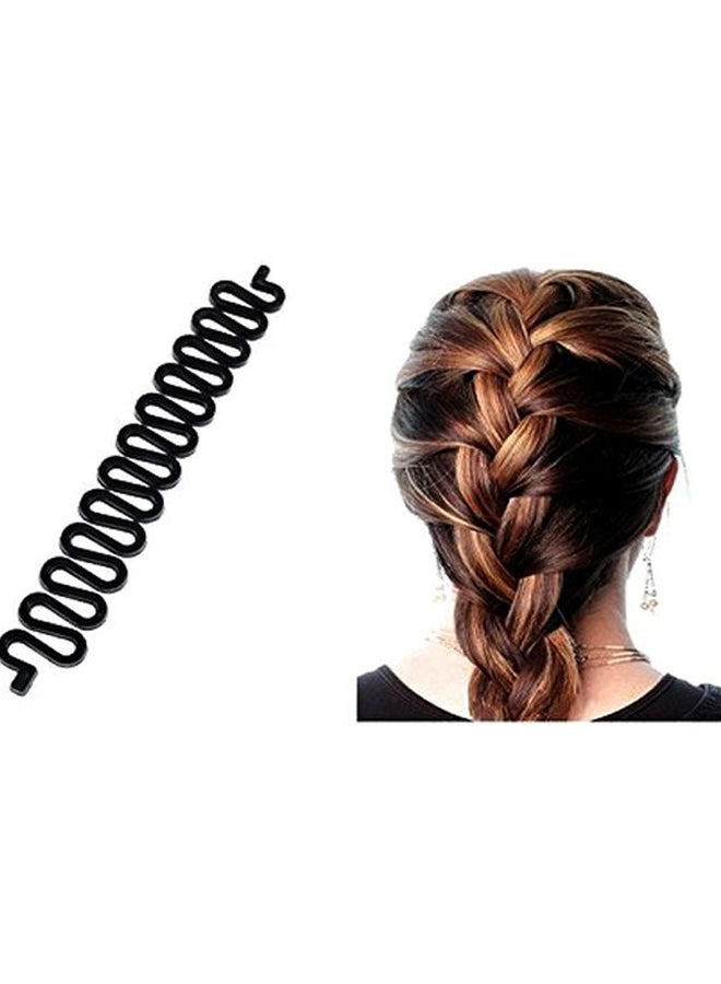 فوكس طقم أدوات صنع كعكة وعصير الشعر بتصميم فرنسي ملتف من قطعتين أسود - Image 3