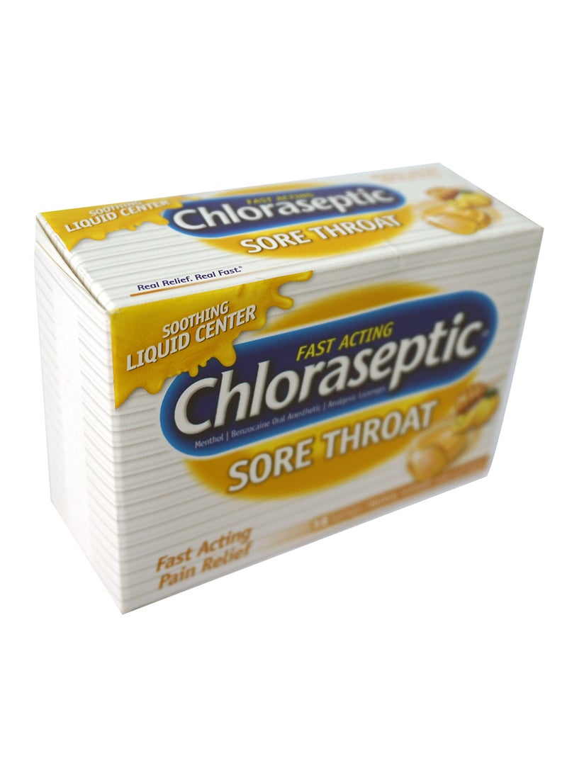 كلوراسبتيك أقراص لتخفيف آلام الحلق من 18 قطعة - بنكهة عسل الليمون مع العسل الحقيقي - Image 3