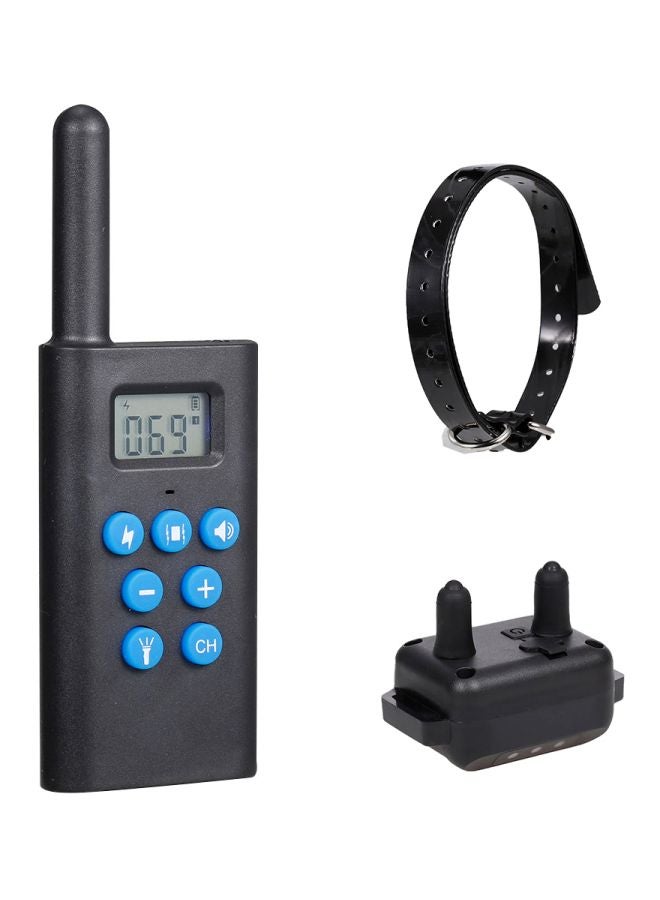 طوق تدريب مضاد للنباح مع جهاز تحكم عن بعد الأسود / الأزرق Collar 3.8x6, Remote Controller 13.3x4.5x3سم - Image 1