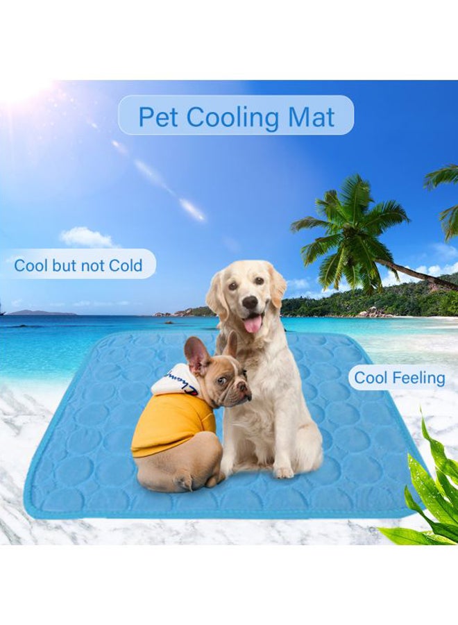 بساط تبريد للصيف بتصميم مربع أزرق 23x4x18سم - Image 5