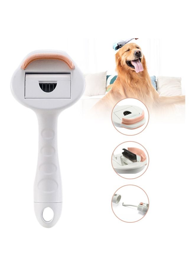 مشط فك تشابك الشعر للحيوانات الأليفة 3*1 أبيض/ وردي 22x3.5x8.5سم - Image 2