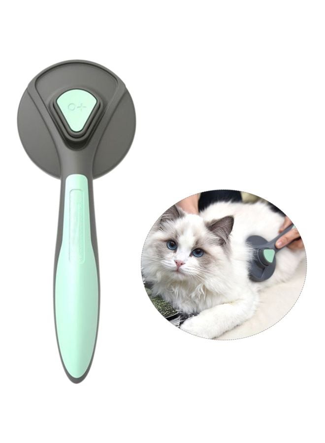 Pet Shedding Grooming Brush Grey/Green 26.9x6x13cm - Image 2