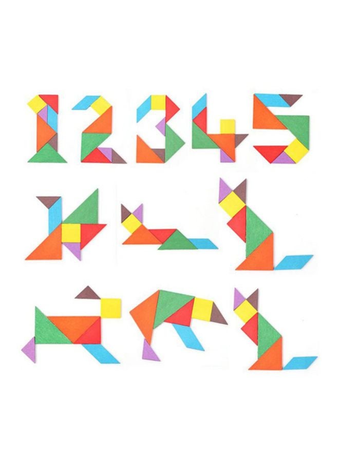 اميتويز طقم ألعاب بازل خشبي من 7 قطع 10x0.7x10سم - Image 3