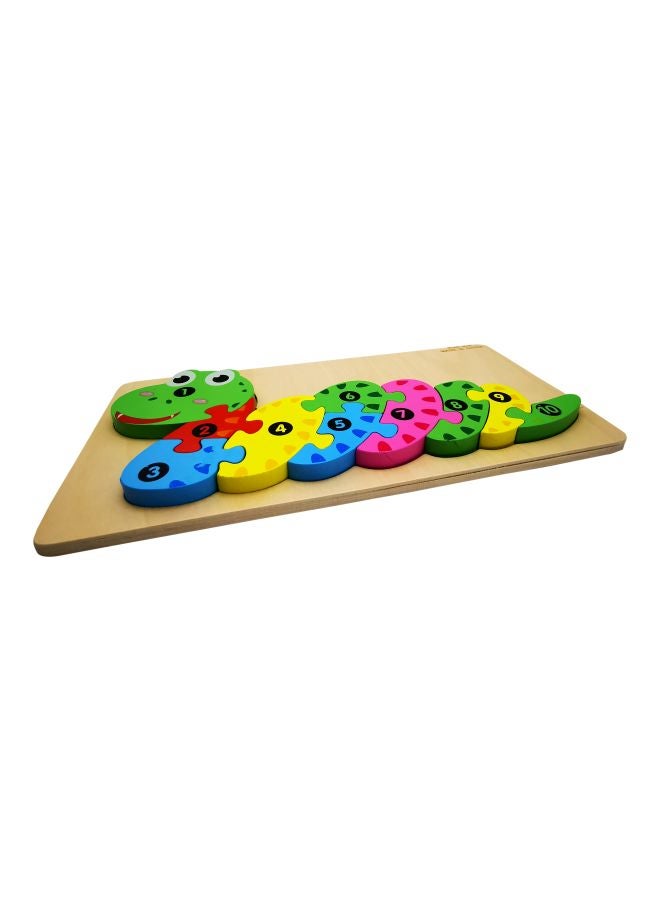10-Piece Wooden Snake Jigsaw Puzzle Set - Image 3