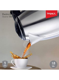 Impex Electric Kettle Steamer 1.8 L 1500 W STEAMER1801 Silver  - Image 3