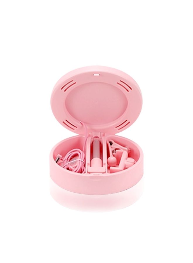 Multipurpose Tripod Desk Lamp With Phone Holder Pink/White/Silver 18x18x7cm