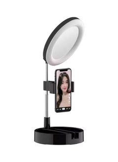 Generic Multipurpose Tripod Desk Lamp With Phone Holder Black/White/Silver 18x18x8cm  - Image 1