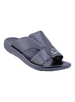 Logo Embellished Arabic Sandals Black