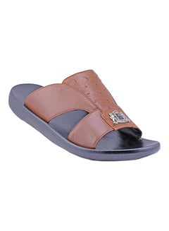Logo Embellished Arabic Sandals Brown
