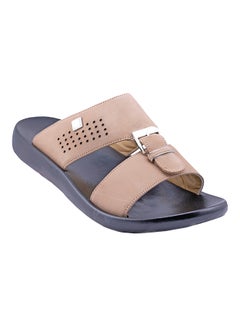 Kids Perforated Buckle Detail Arabic Sandals Beige