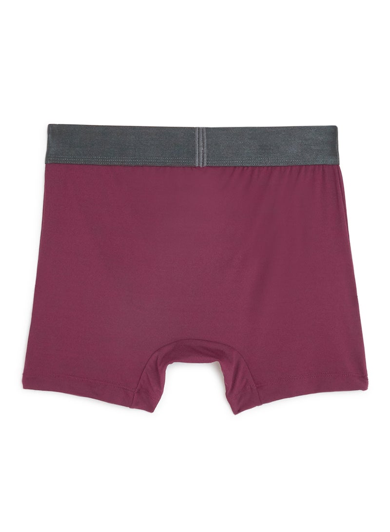 JOCKEY Logo Signature Branding Ultra Soft Trunks Purple/Grey  - Image 2