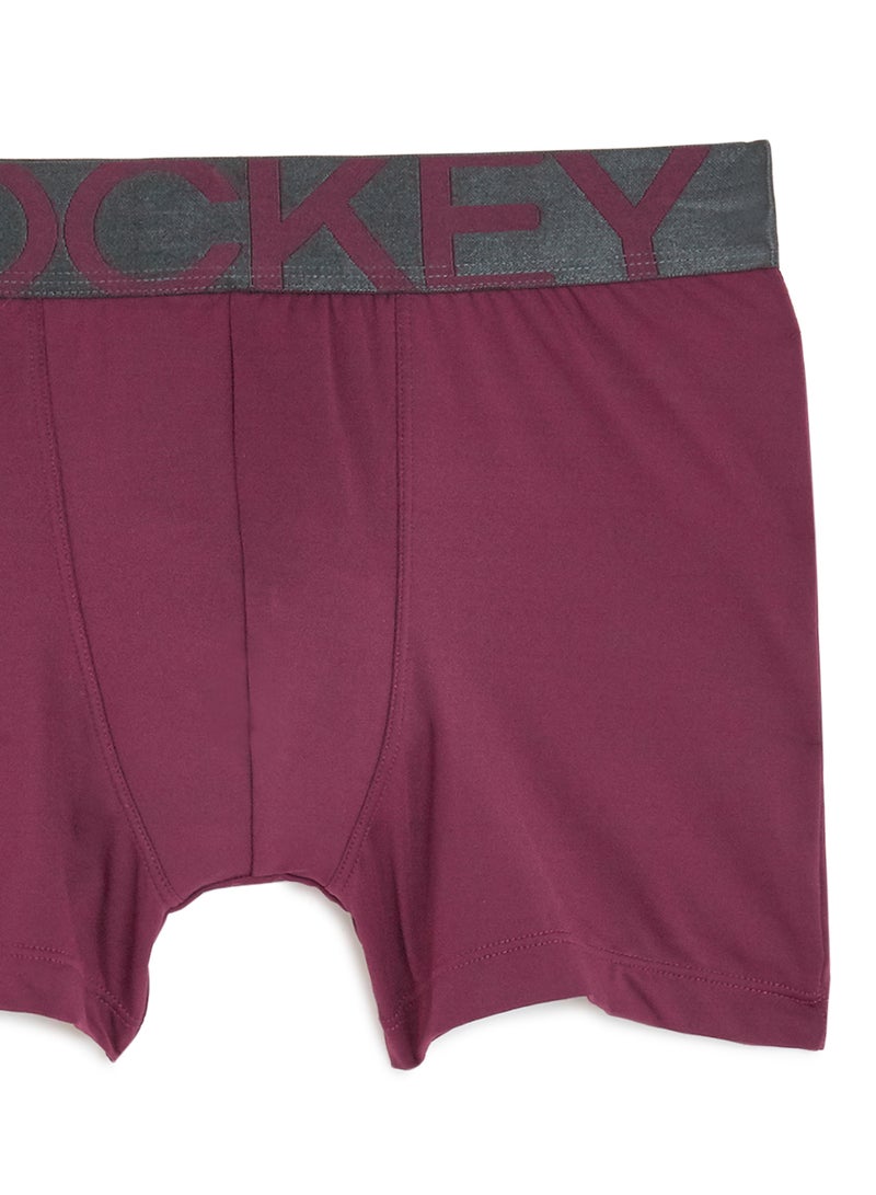 JOCKEY Logo Signature Branding Ultra Soft Trunks Purple/Grey  - Image 3