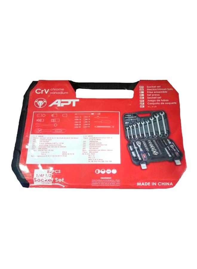 Apt 82-Piece Switches Socket Wrench Set Silver - Image 2