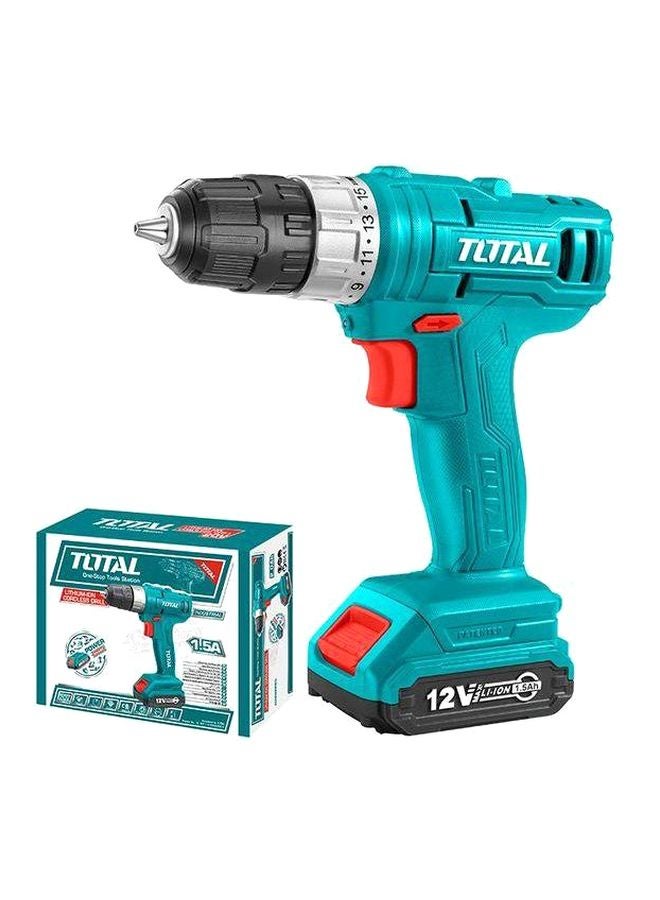 توتال تولز مثقاب لاسلكي مع بطارية ليثيوم أيون واحدة أخضر سي 15x22x6سم - Image 1