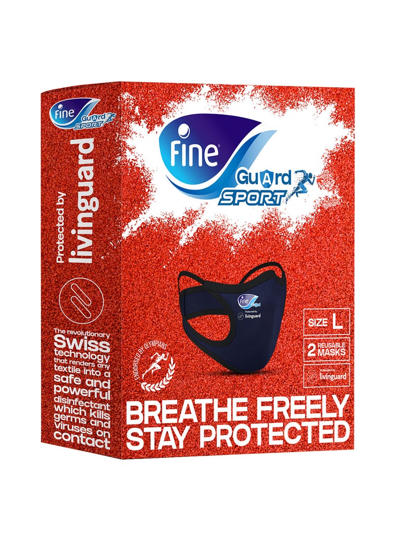 2-Piece Reusable Sports Anti-Viral Face Mask