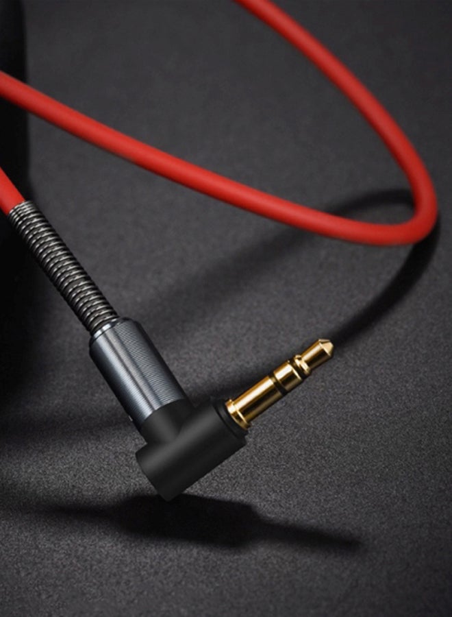 Hoco - Aux Audio Spring Cable Red - Image 1