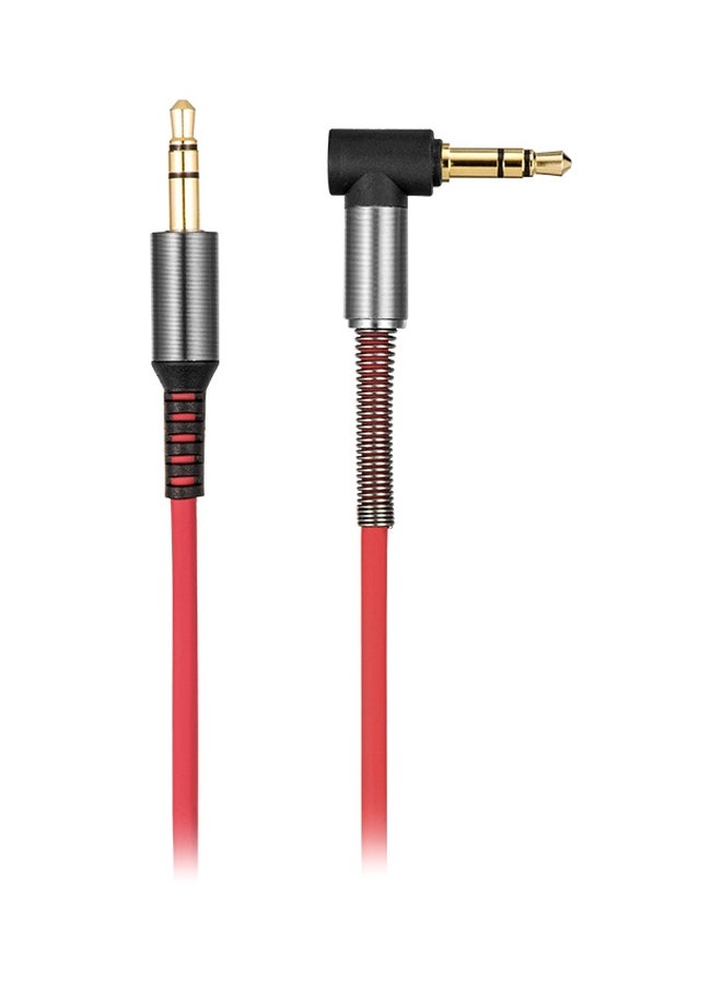 Hoco - Aux Audio Spring Cable Red - Image 1