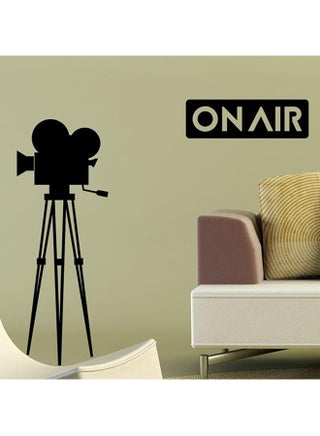 ملصق جداري ذاتي اللصق للزينة بتصميم كاميرا و كلمة "On Air" أسود 55 x 25سم - v1597237040/N39700500A_1