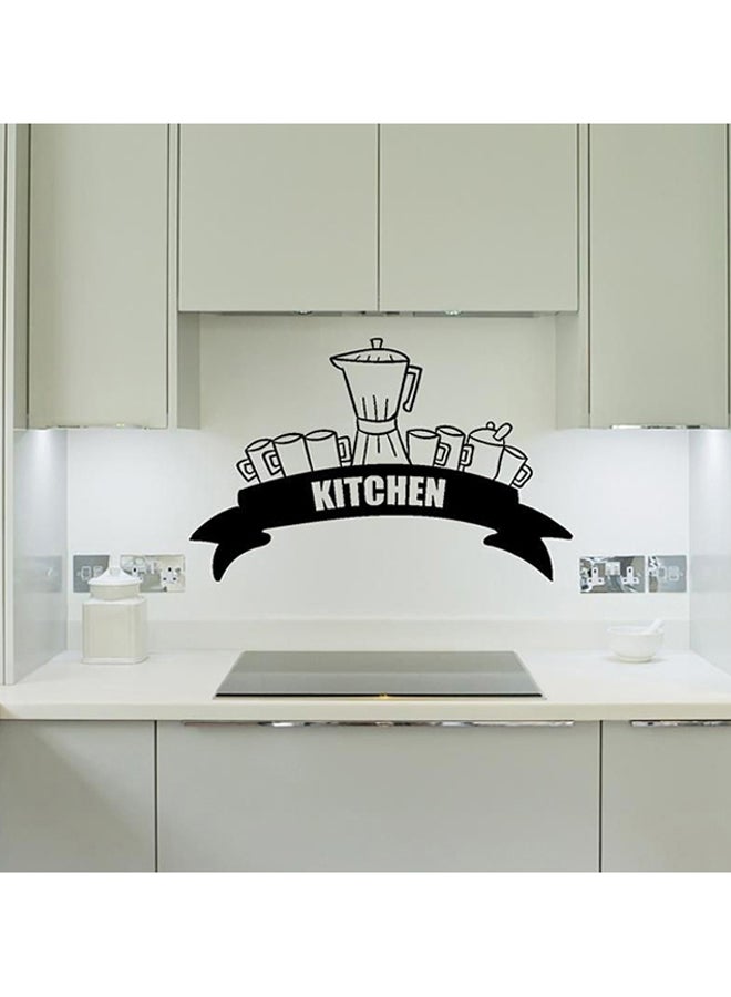 Kitchen Self Adhesive Wall Decorative Sticker Black 35 x 55cm