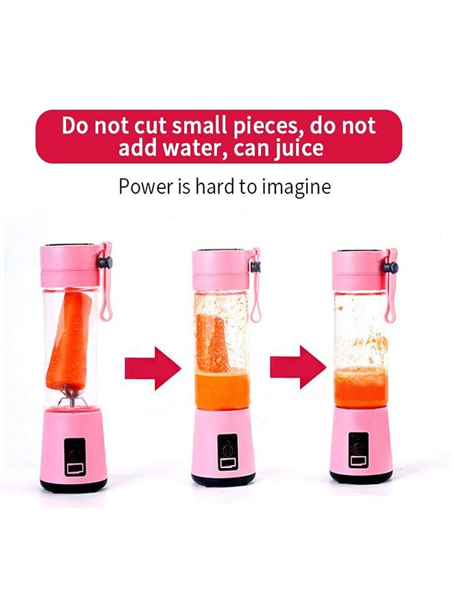 عصارة كهربائية محمولة 380 ml 10 W LNKO4406_2 الوردي/الشفاف - Image 4