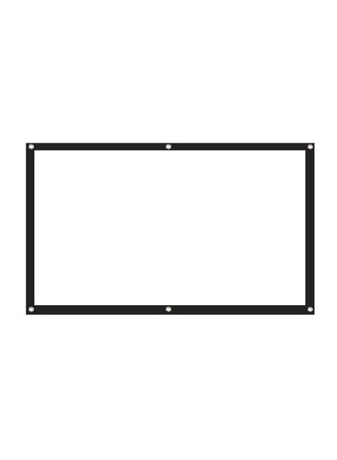 72-Inch Projector Screen C10078-72-L White/Black  - Image 1