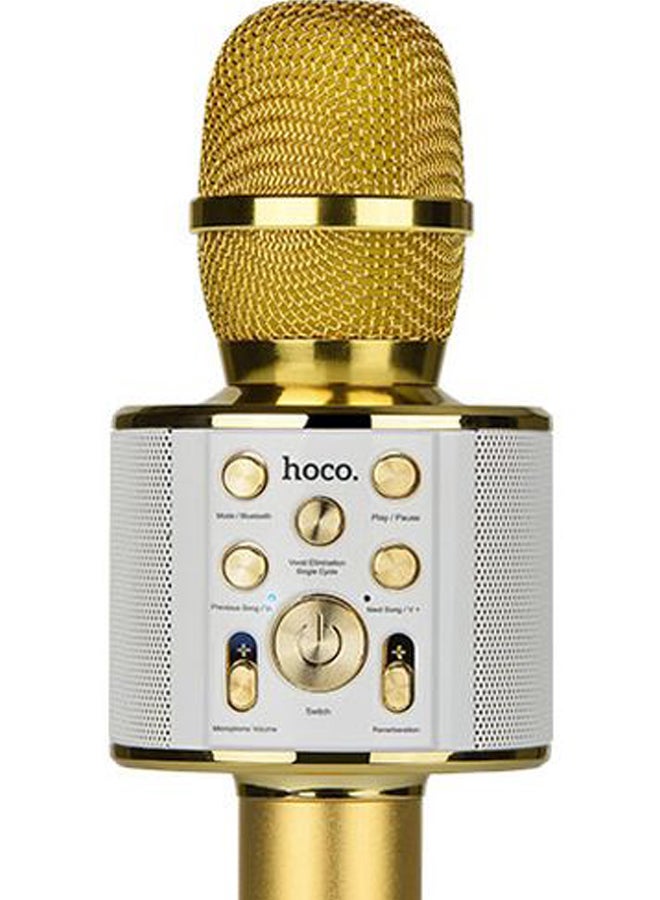 Hoco - Wireless Karaoke Mic BK3 Gold - Image 1