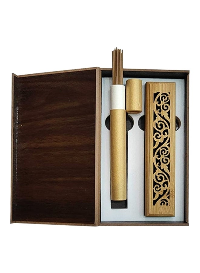 Generic 16-Piece Cambodian Incense Stick And Oud Bakhoor Burner Gift Set Beige Incense Sticks 15x10.5, Burner 1x(15.8x10.5)cm  - Image 1