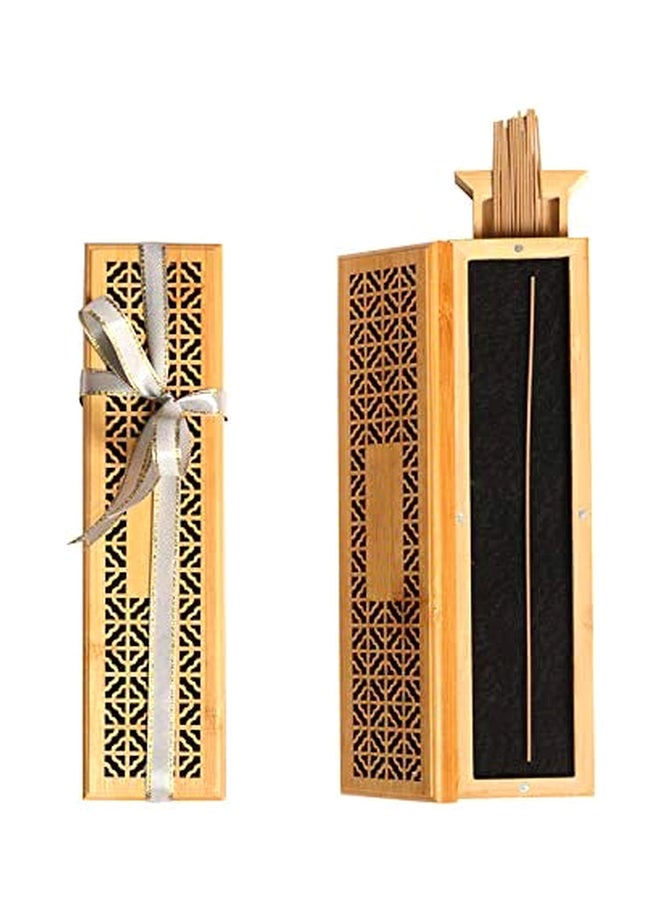 21-Piece Incense Sticks And Luxury Oud Incense Burner Gift Set Brown Incense Sticks 20x21, Burner 1x(24x6)cm  - Image 3