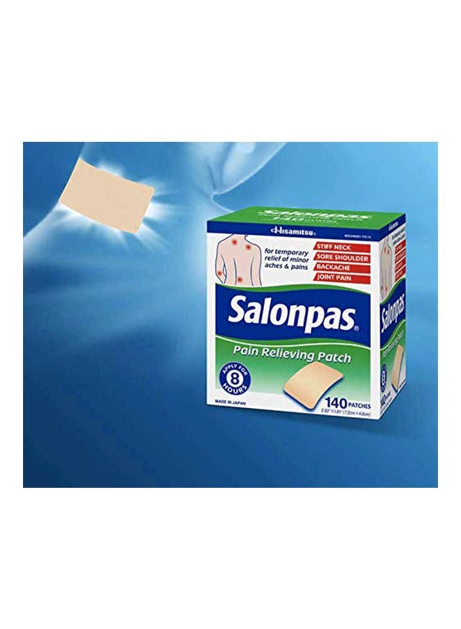 Salonpas Pain Reliever Patch 140 Piece- 7.2 x 4.6CM  - Image 4