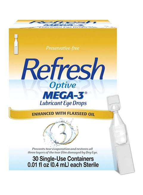 Optive Mega-3 Lubricant Eye Drops - 30 Count