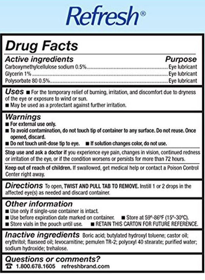 REFRESH - Optive Mega-3 Lubricant Eye Drops - 30 Count - Image 1
