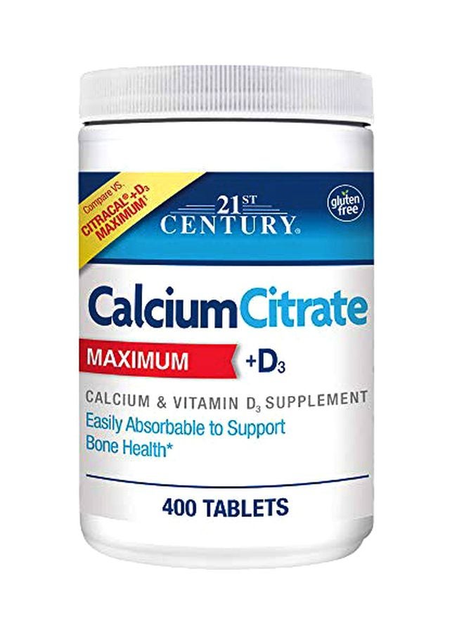 21st Century Vitamins - Calcium Citrate Plus D3 Maximum - 400 Tablets - Image 1