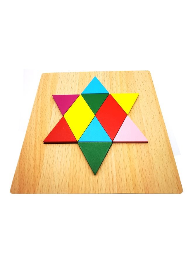 أحجية مونتيسوري تانجرام الخشبيّة لتنشيط الدماغ 15x15سم - Image 1