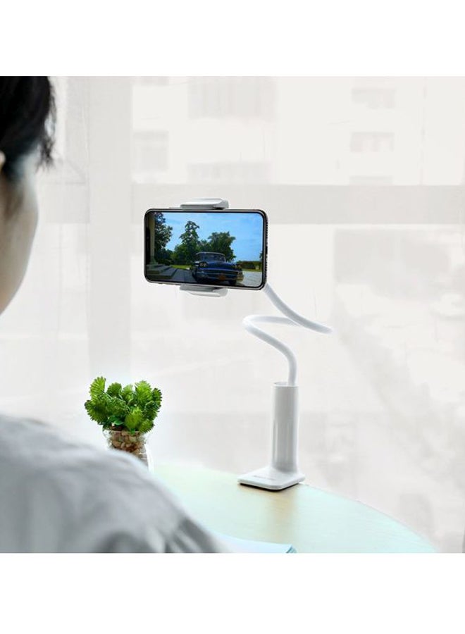 بوروفون وحدة تثبيت بهيكل لامع للهواتف الذكية مقاس 4.5 - 6.5 بوصات أبيض - Image 4