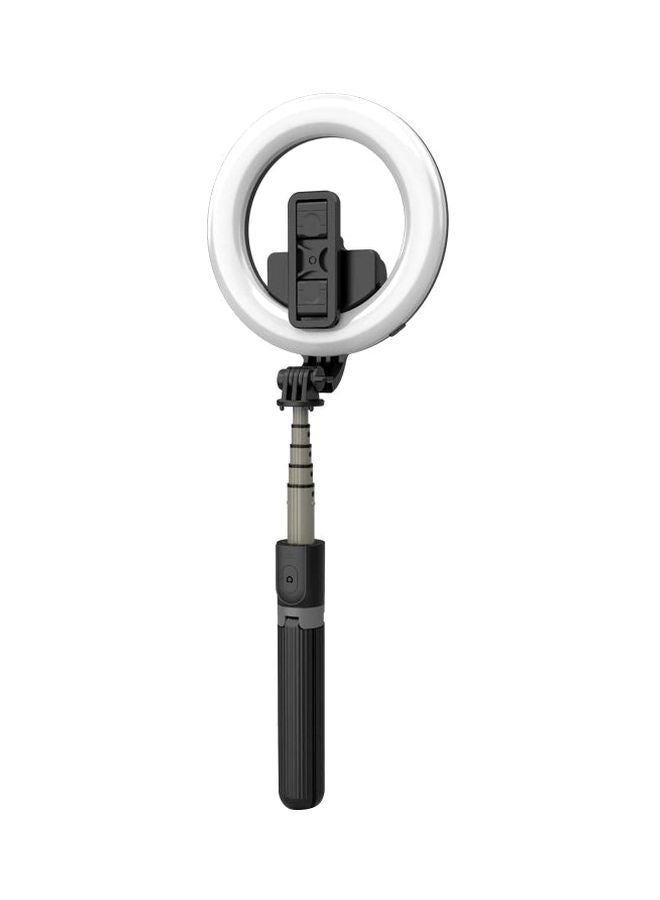 LED Wireless Selfie Stick With Tripod Stand Black/Grey/White - Image 1