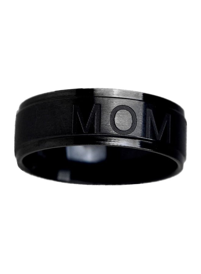 Beauenty Mom Word Engraved Titanium Steel Ring - Image 2