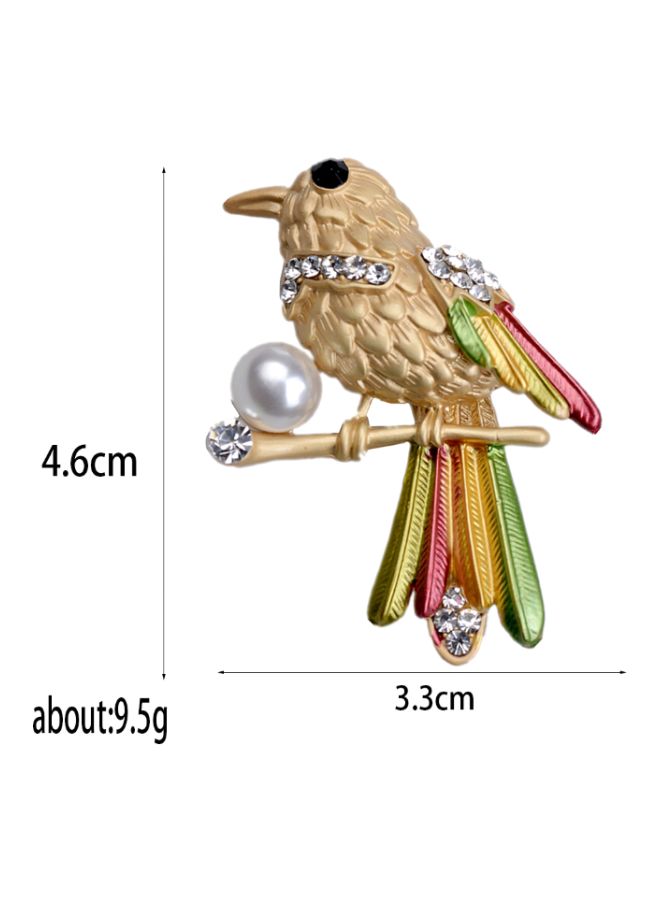 Beauenty - Stone Studded Bird Shaped Brooch - Image 1