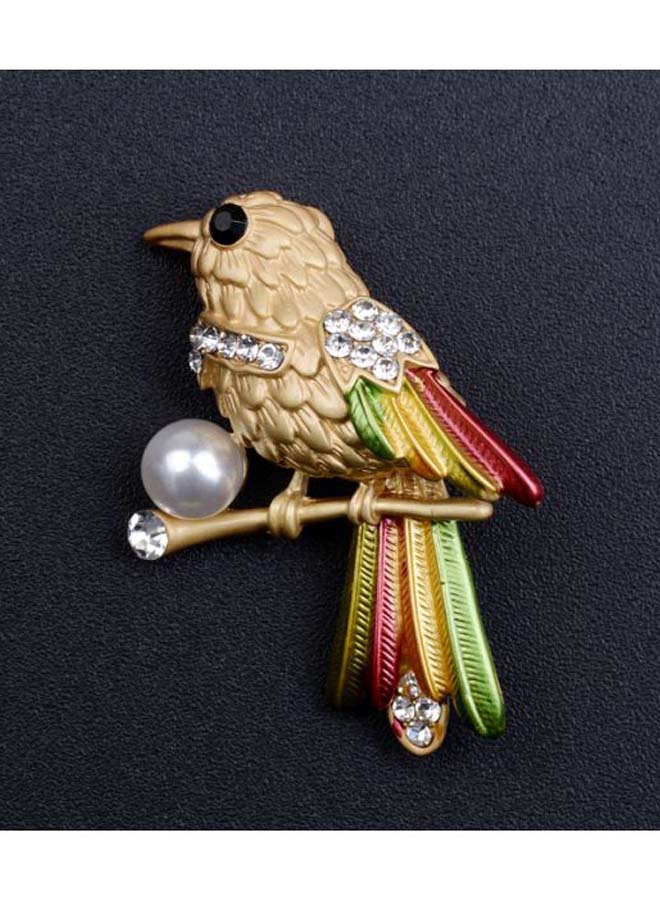Beauenty - Stone Studded Bird Shaped Brooch - Image 1