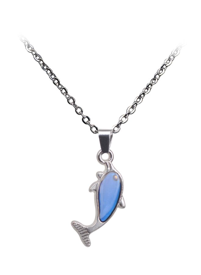 Stainless Steel Dolphin Colour Changing Pendant Necklace