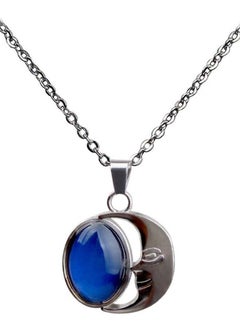 Moon Designed Stone Studded Colour Changing Pendant Chain Necklace