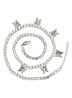Zircon Stone Studded Butterfly Design Necklace